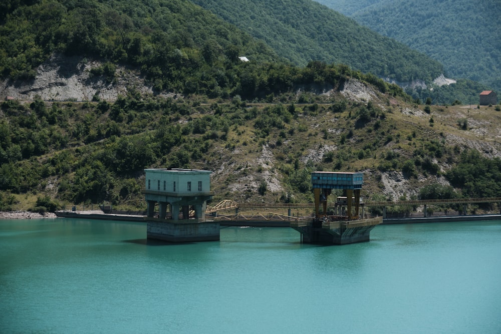 a large body of water surrounded by mountains