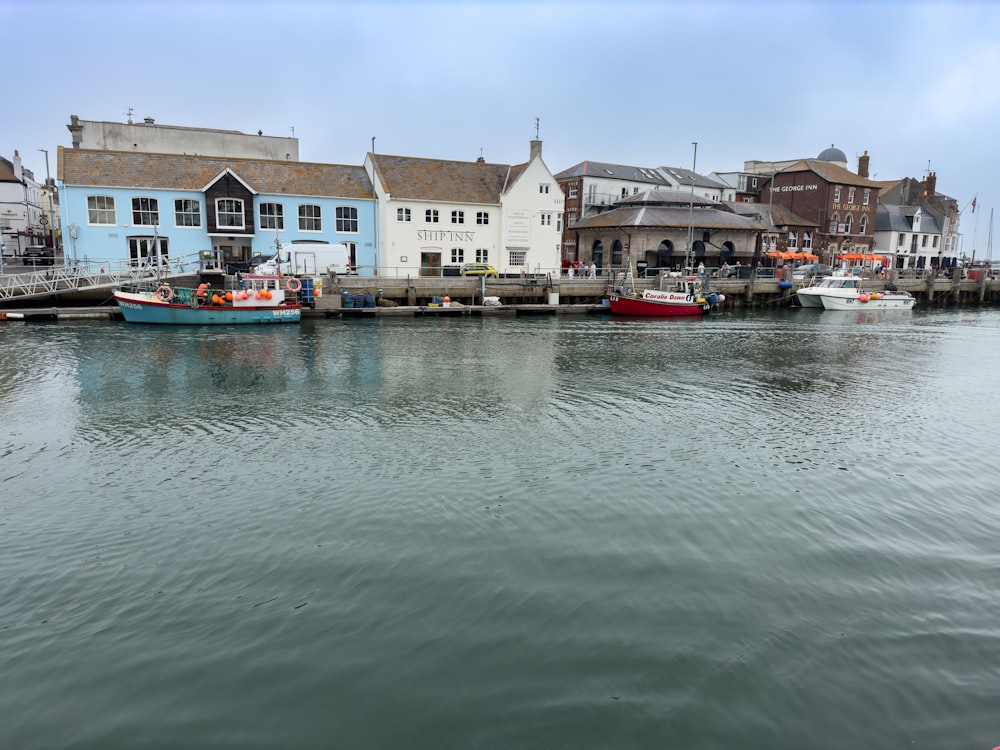 a body of water with a bunch of boats in it