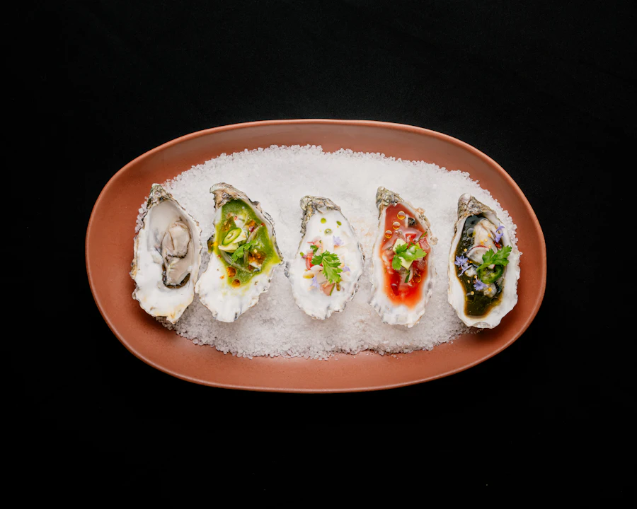 Oysters on crushed ice