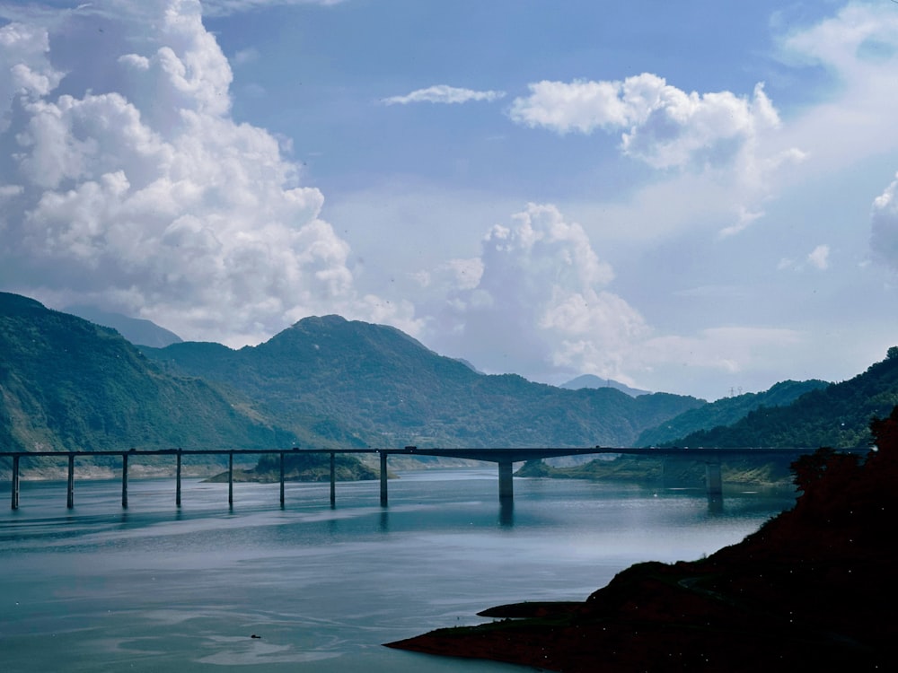 a large bridge over a large body of water