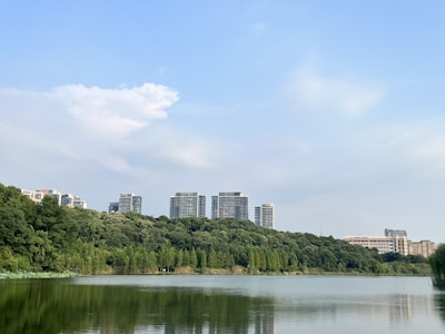 A serene landscape blending nature and technology, symbolizing the connection between the past and the future.