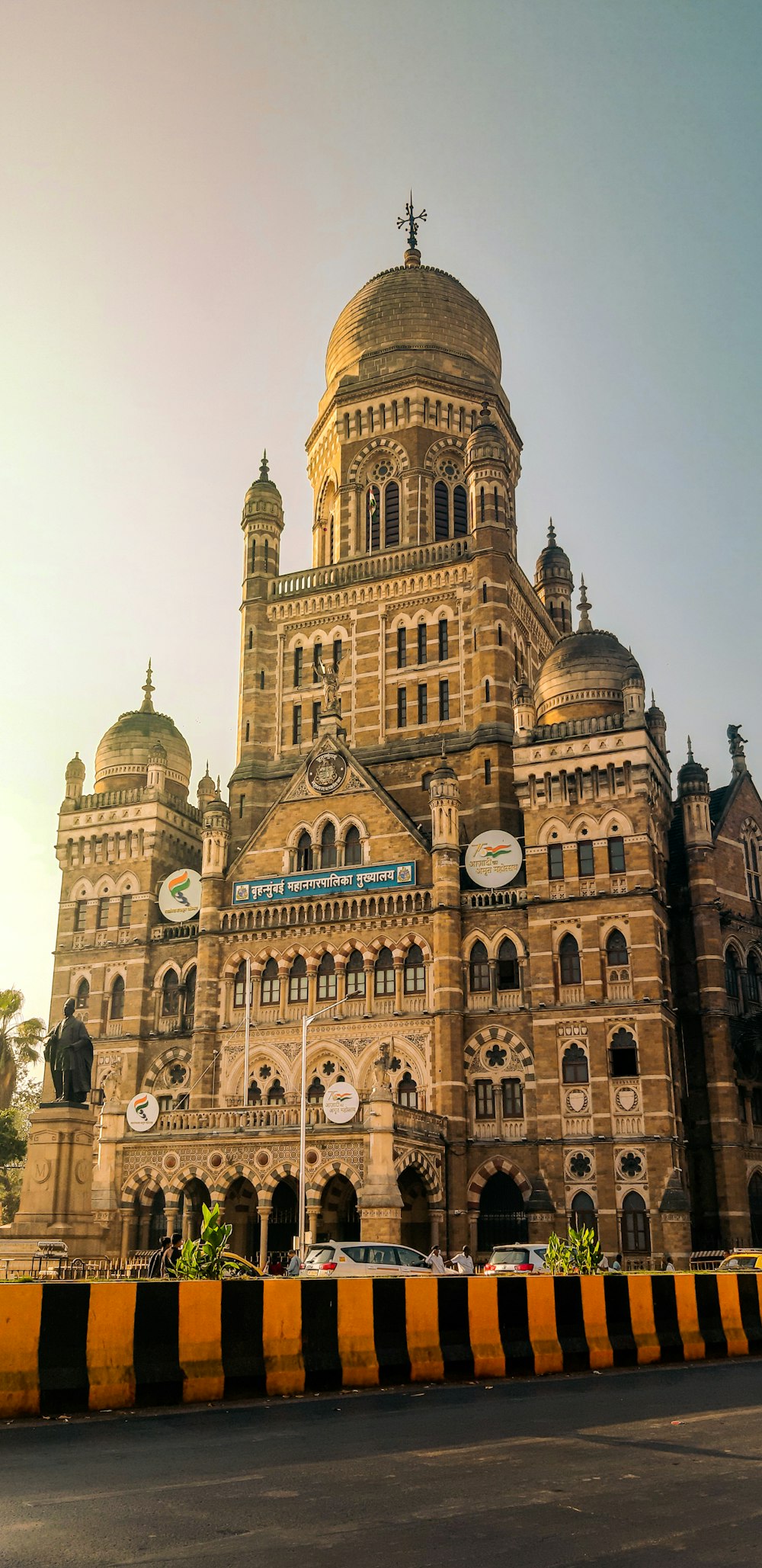 a large building with a clock tower on top of it