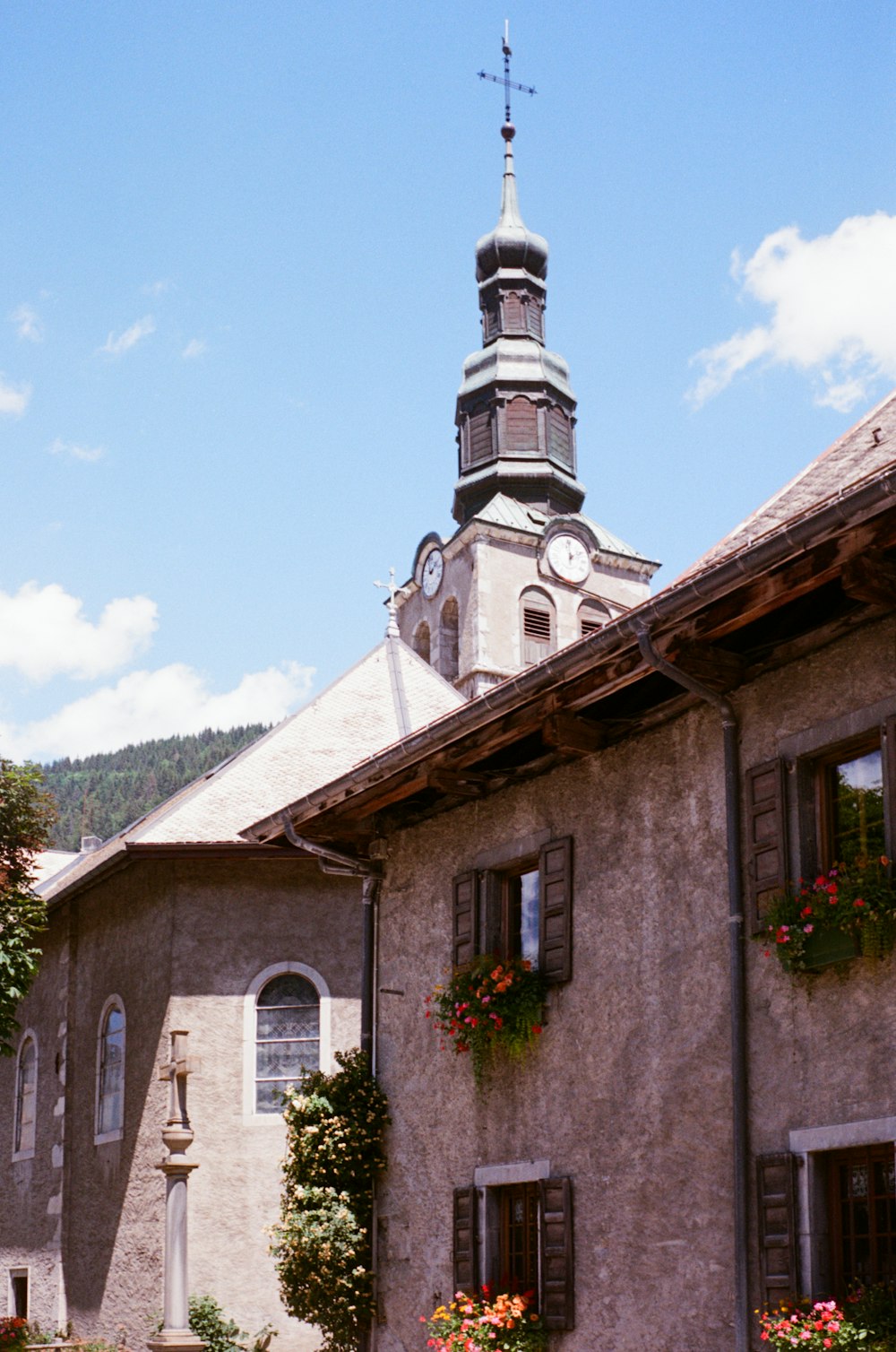 a building with a clock tower on top of it