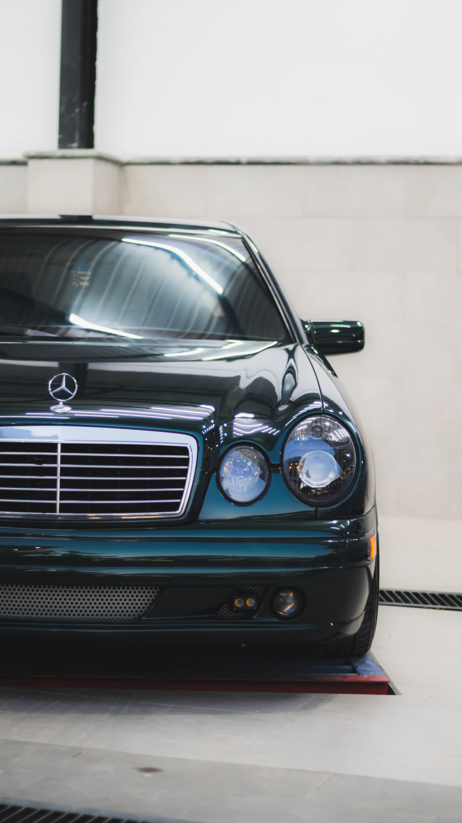 Luxury car showroom with premium vehicles