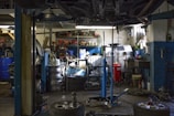 a garage filled with lots of different types of tires