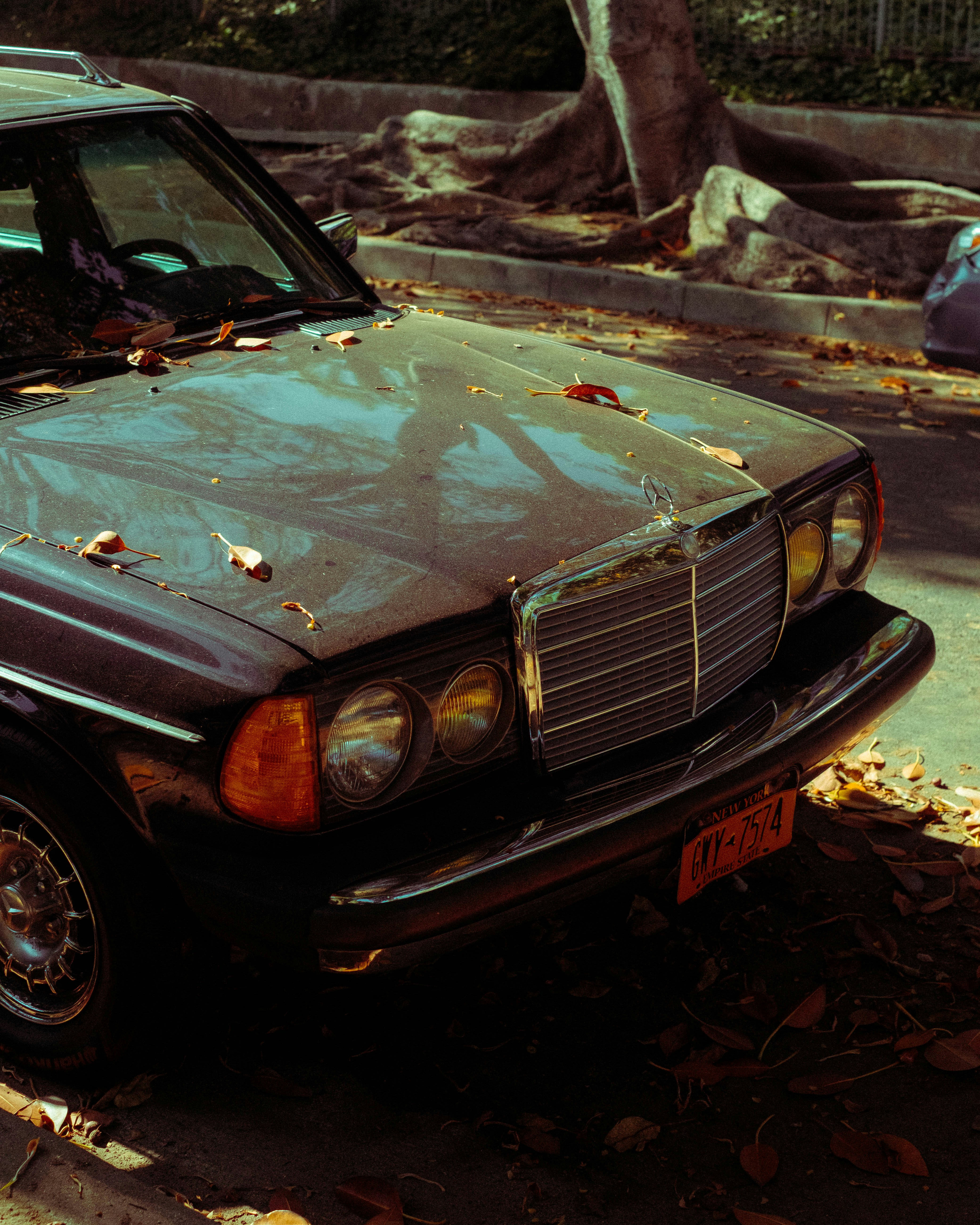 a car parked on the side of the road