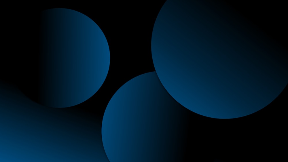 a black and blue background with circles