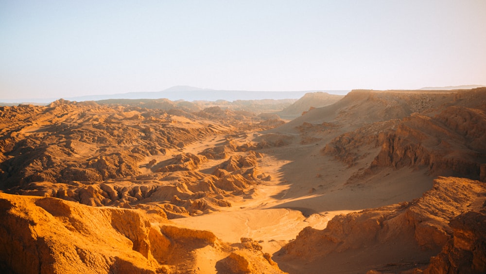 a view of the desert from a plane