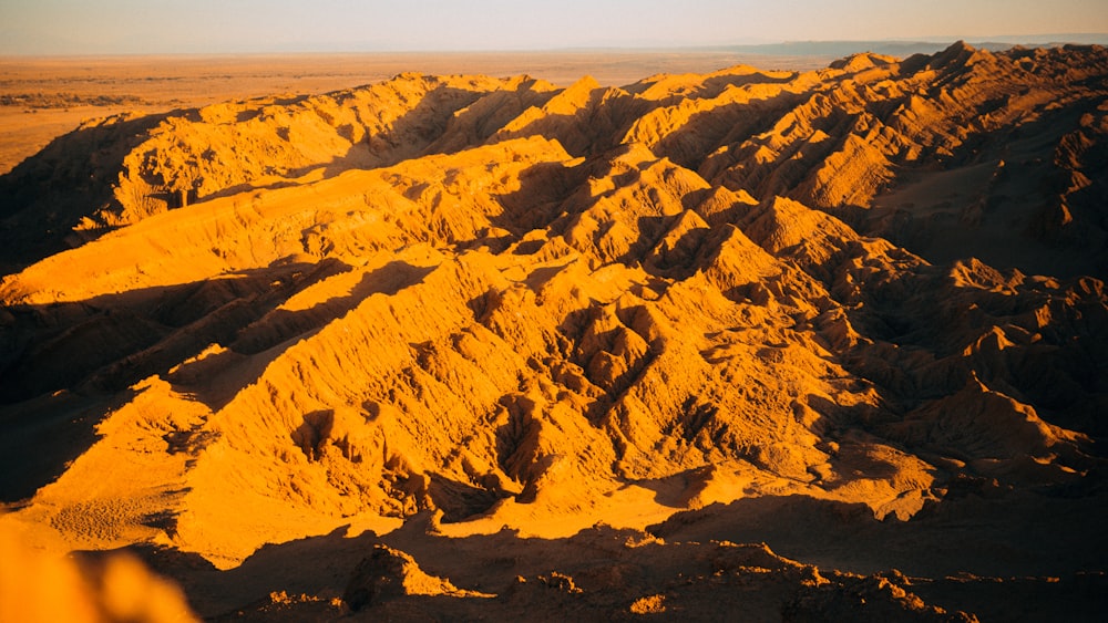 a view of a mountain range in the desert