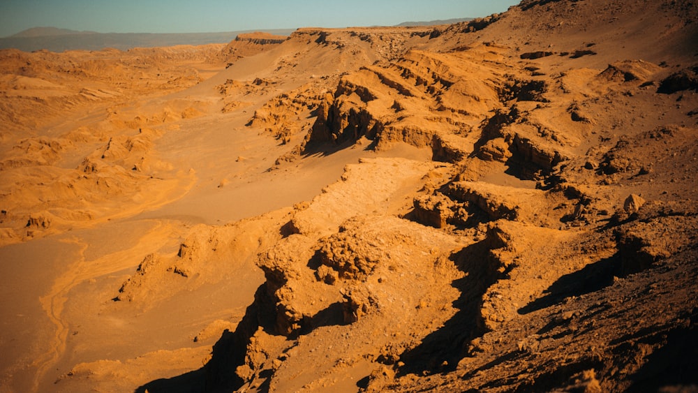 a view of the desert from a plane