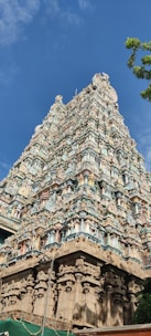 Detailed 3D elevation rendering showcasing traditional Tamil architectural motifs.