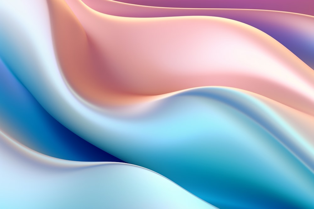 a close up of a blue and pink background