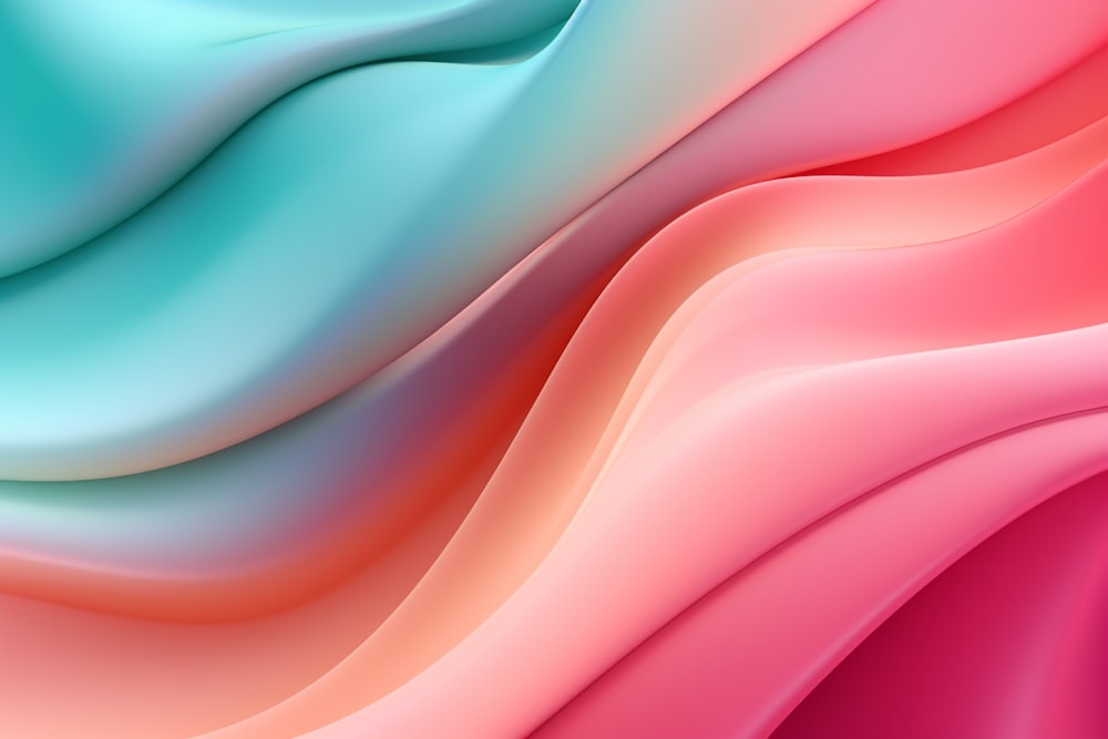 a close up of a pink and blue background