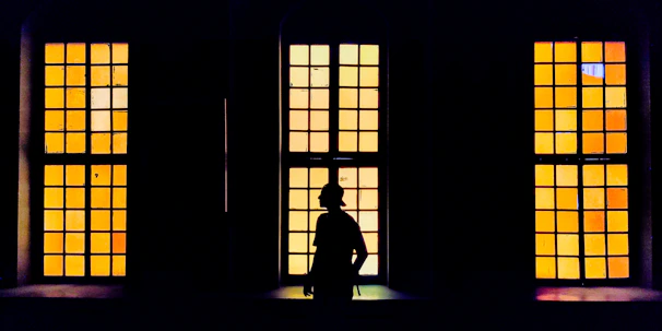 Bright modern apartment with large windows showing the difference before and after tinting.