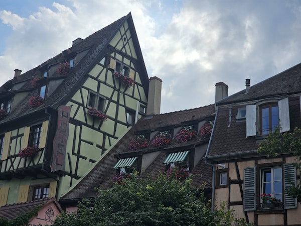 Façade colorée de la vieille ville de Colmar