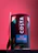 A container of Costa hot chocolate with a rich and creamy tagline is prominently displayed. The packaging is adorned with colorful leaves, and a gold-colored spoon leans against the container. A red background complements the vibrant branding on the can.