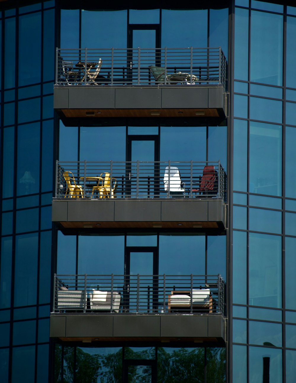 a tall building with balconies and balconies on the balconies