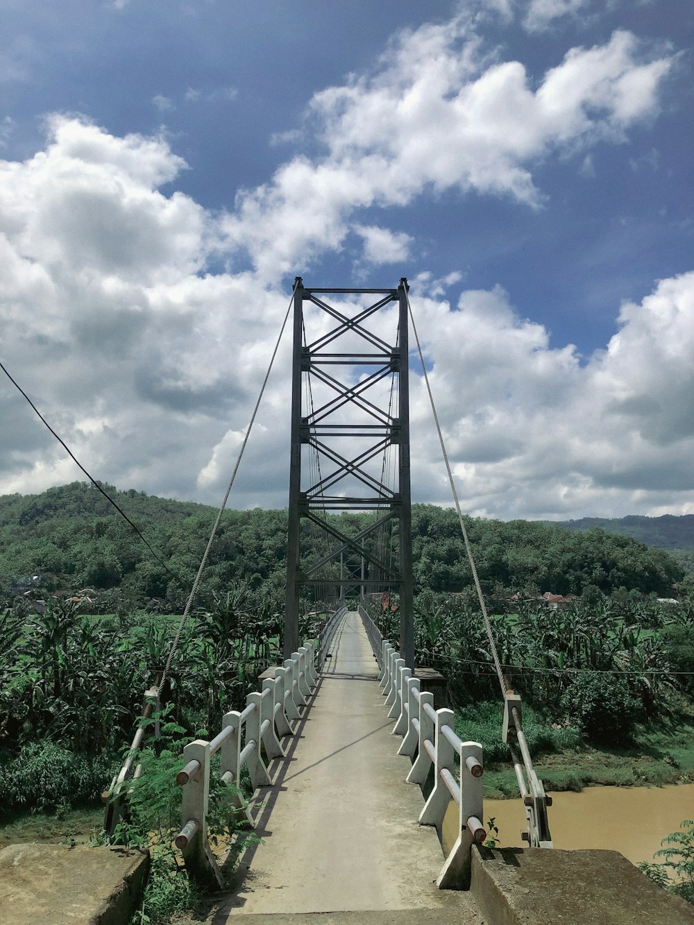 a bridge that is going over a river