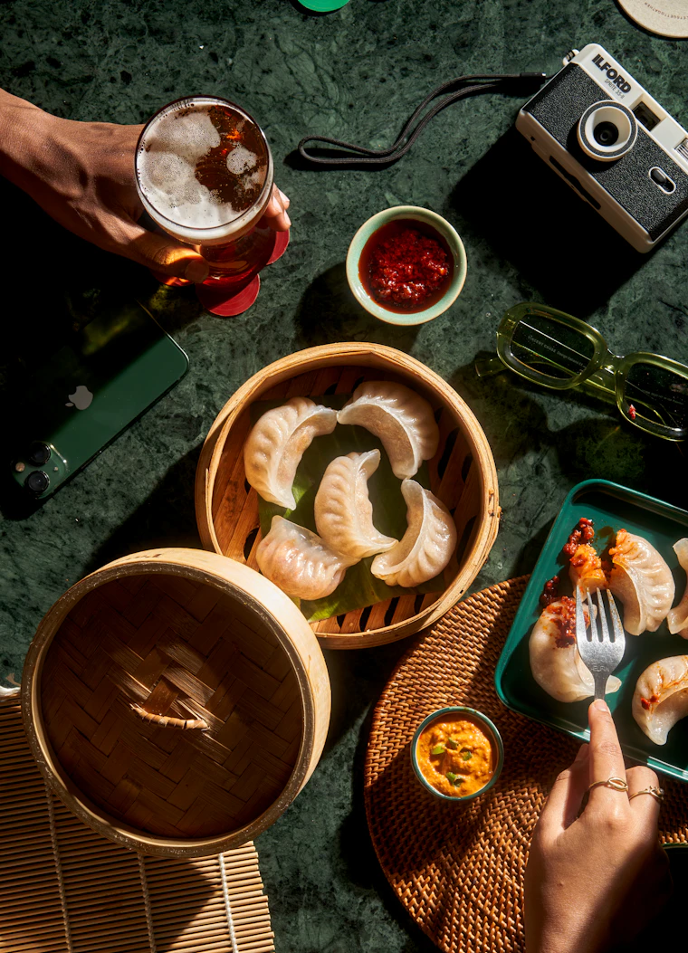 Har gow crystal shrimp dumplings at Tong Chiao