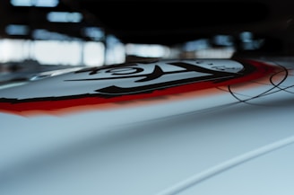 A close-up of a detailed graphic design on a vehicle.
