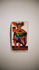 a picture of a king of cups on a wall