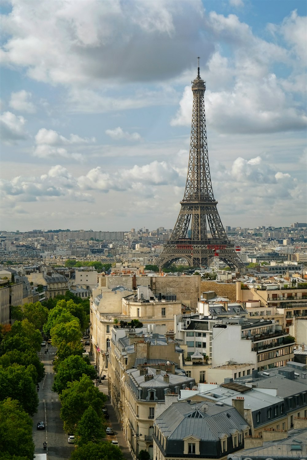 the eiffel tower towering over the city of paris