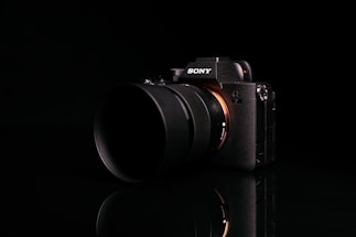 a camera with a lens attached to it