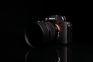 a camera with a lens attached to it