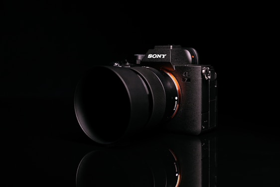 a camera with a lens attached to it