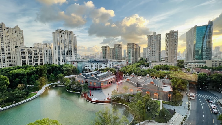 A scenic view of the Dongguan city skyline.