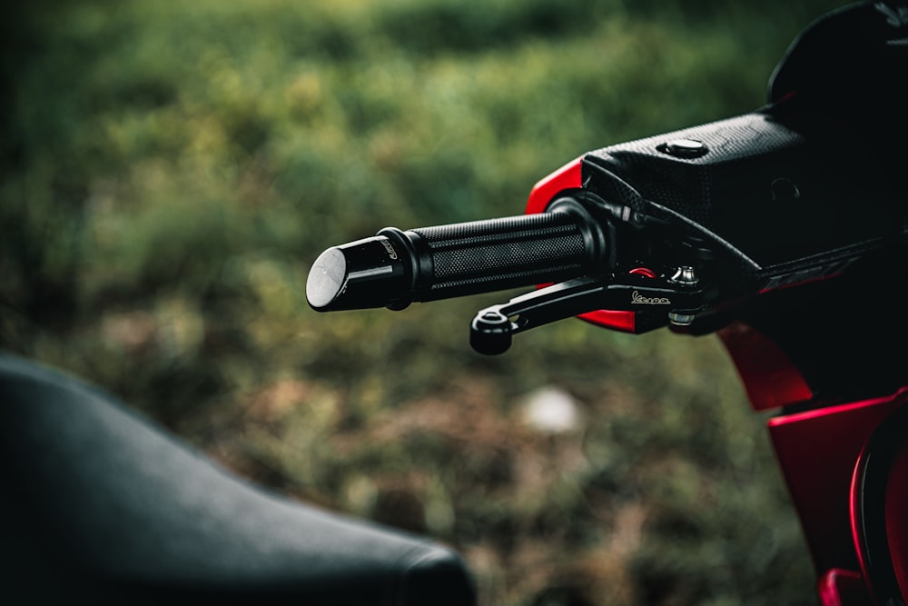 a close up of the handle bars on a motorcycle