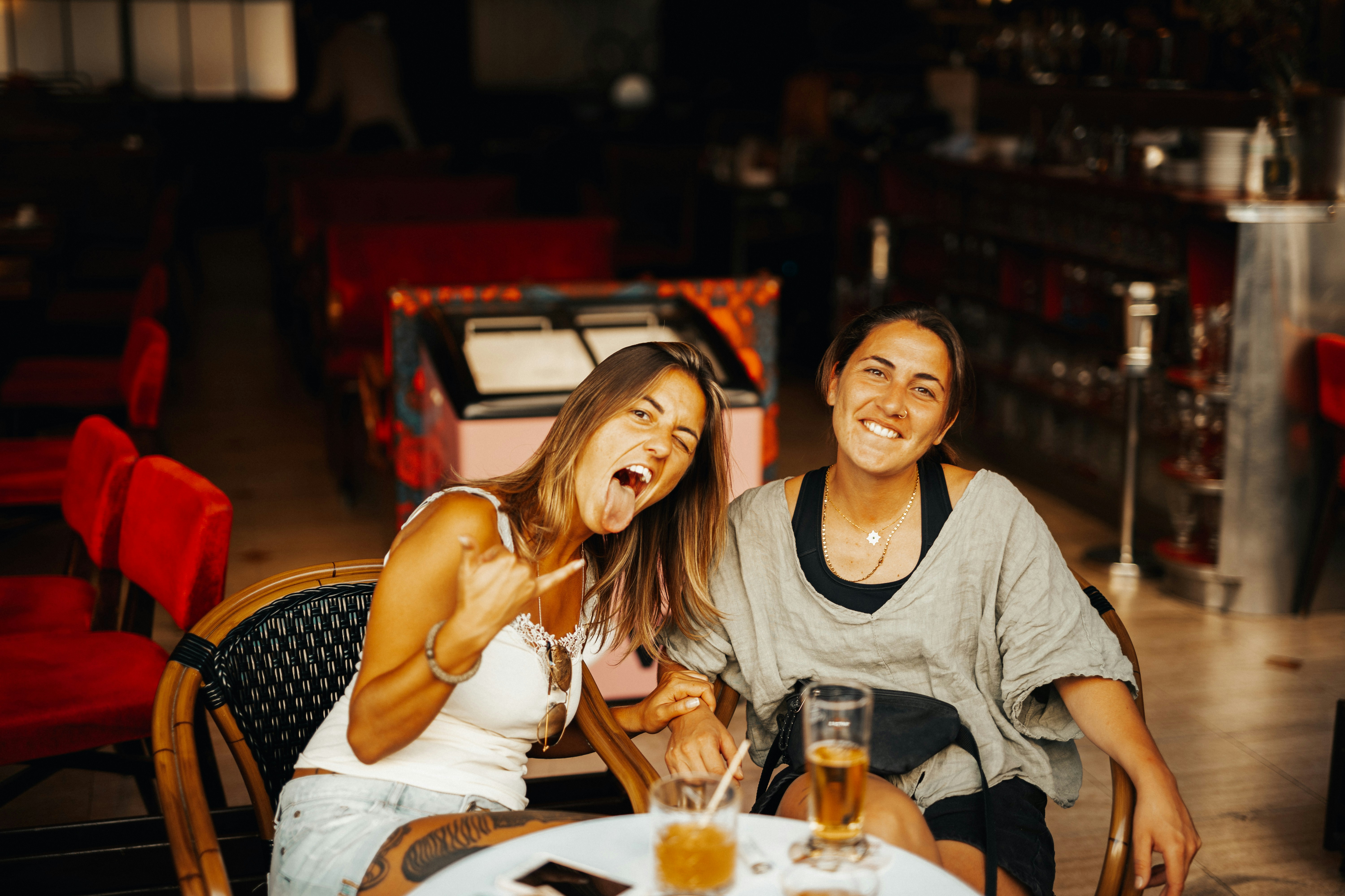 Women enjoying coffee
