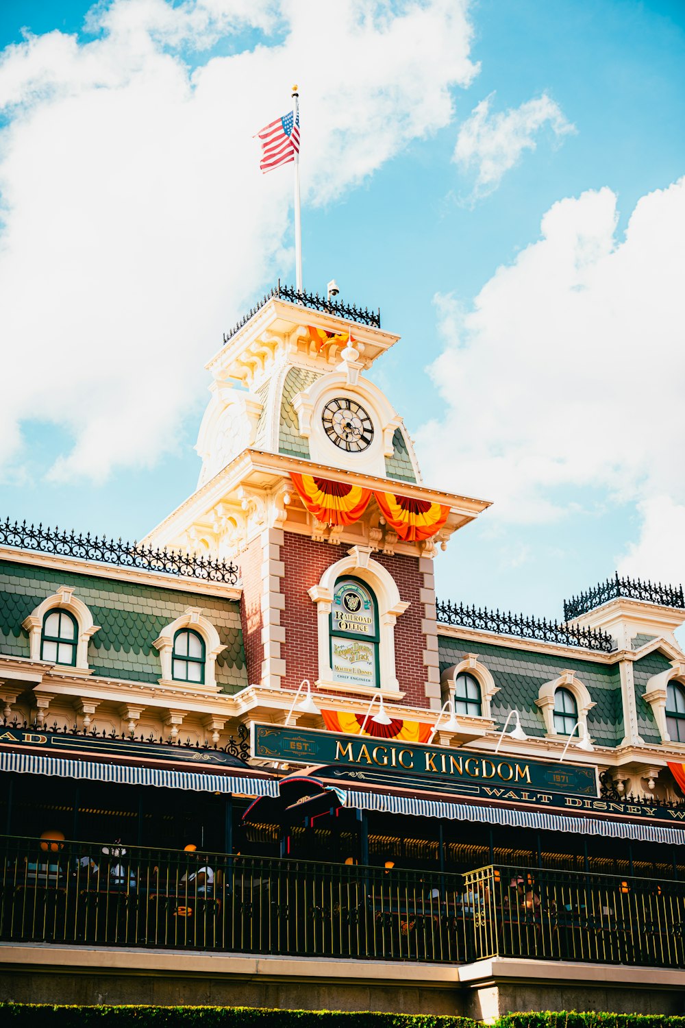 a clock tower on top of a building