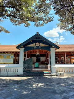 The gampanchayat office building with traditional Konkani architecture.