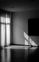 A serene living space with calming decor and natural light.