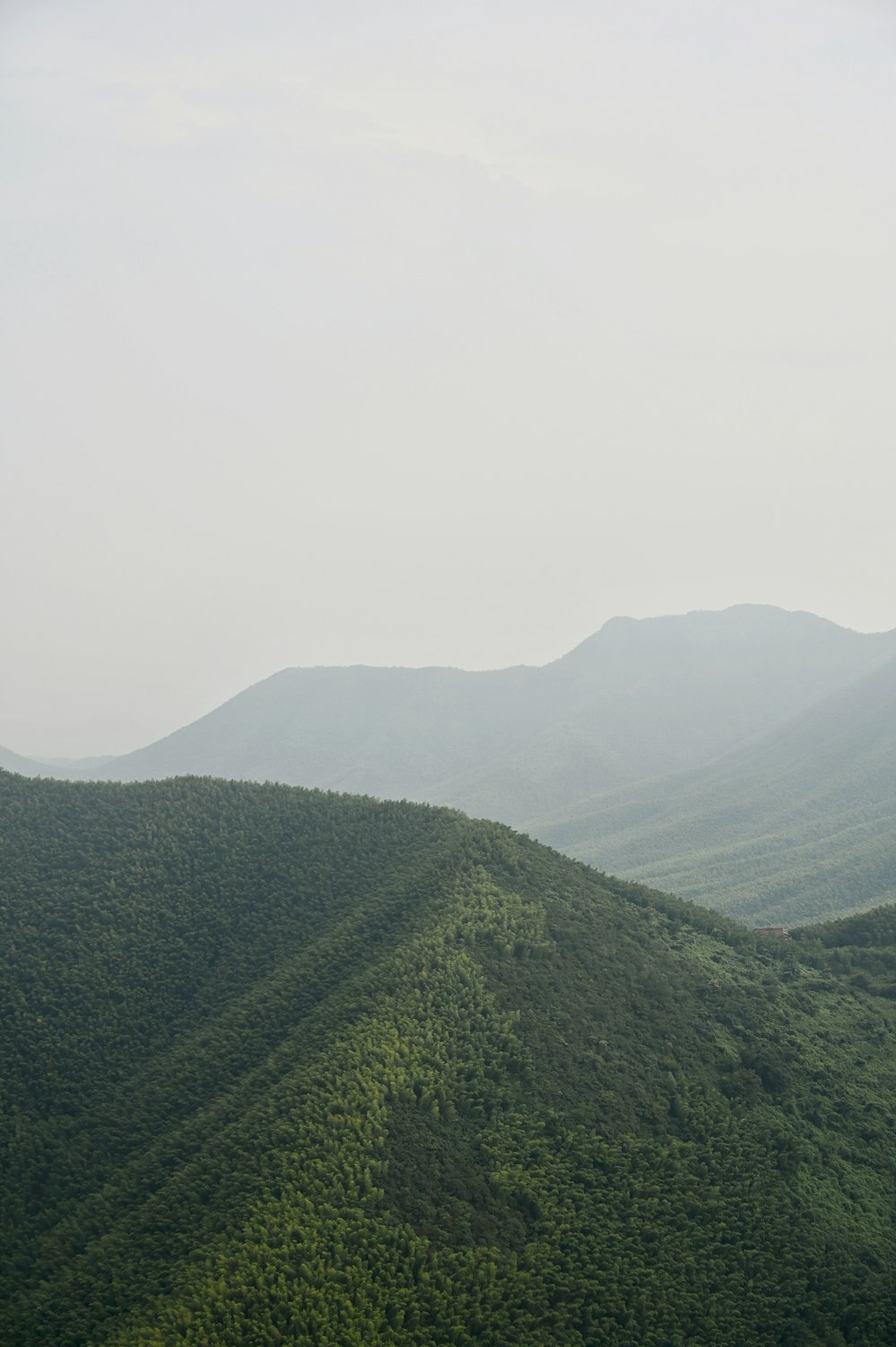 a view of a mountain range in the distance