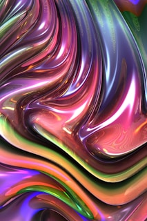 Artistic resin decorative floor with swirling patterns in metallic and neutral tones.