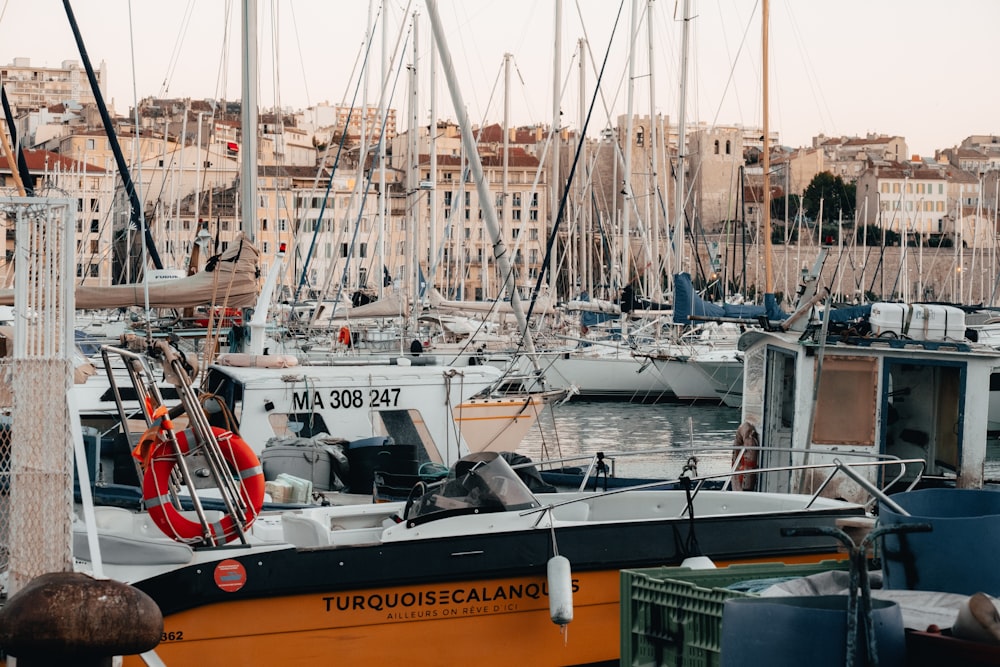 a bunch of boats that are in the water