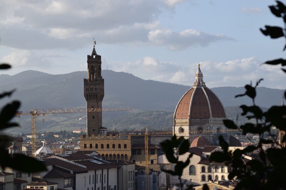 a tall tower with a clock on top of it