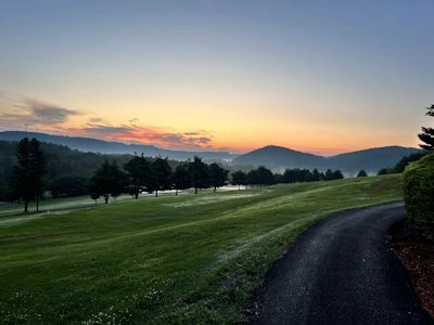 A serene sunrise over a quiet path symbolizing new beginnings.