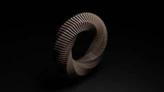 a circular object is shown in the dark