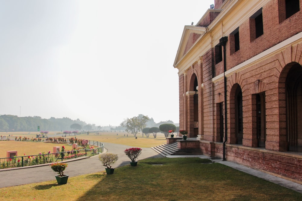 a view of a building from the outside