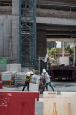 Team at work on site