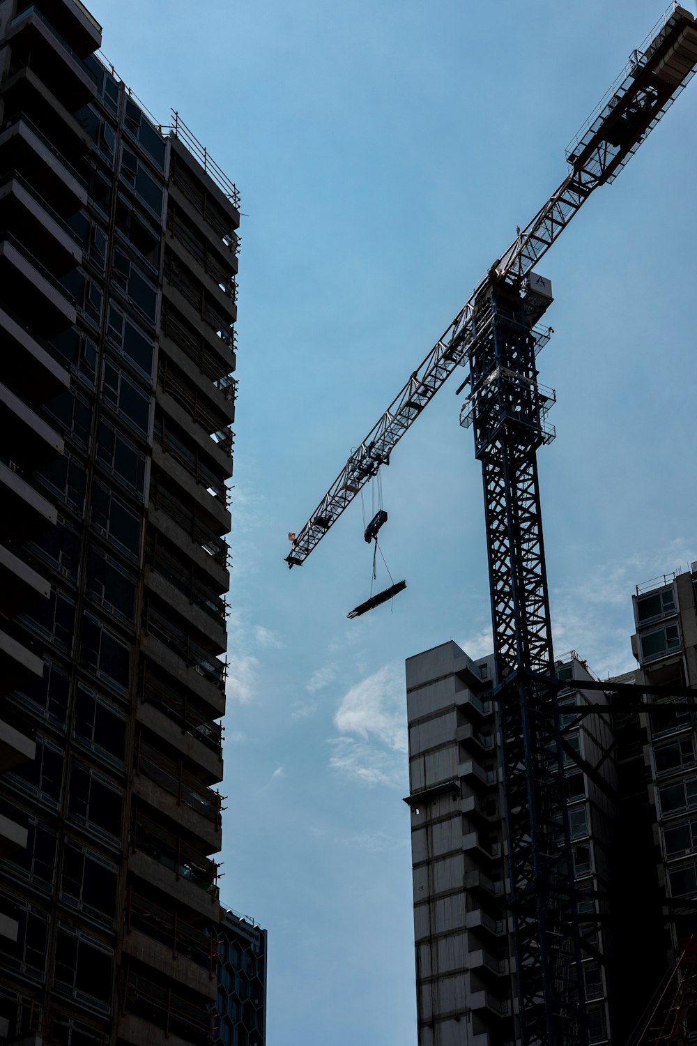 a crane that is standing in the air