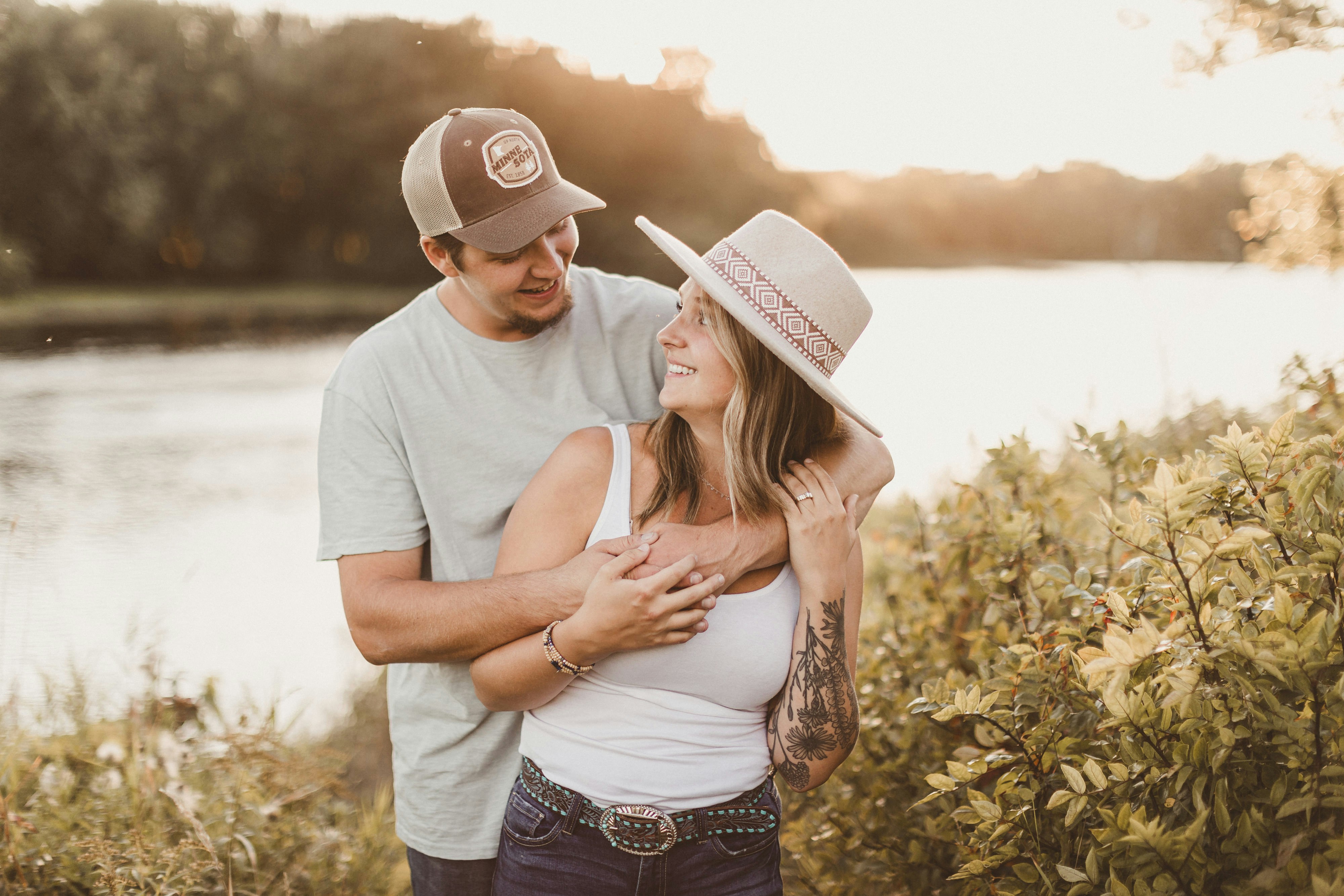 a man and a woman standing next to each other