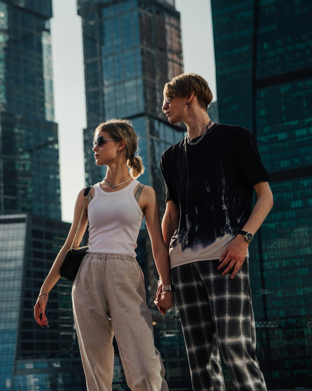 a man and a woman standing next to each other