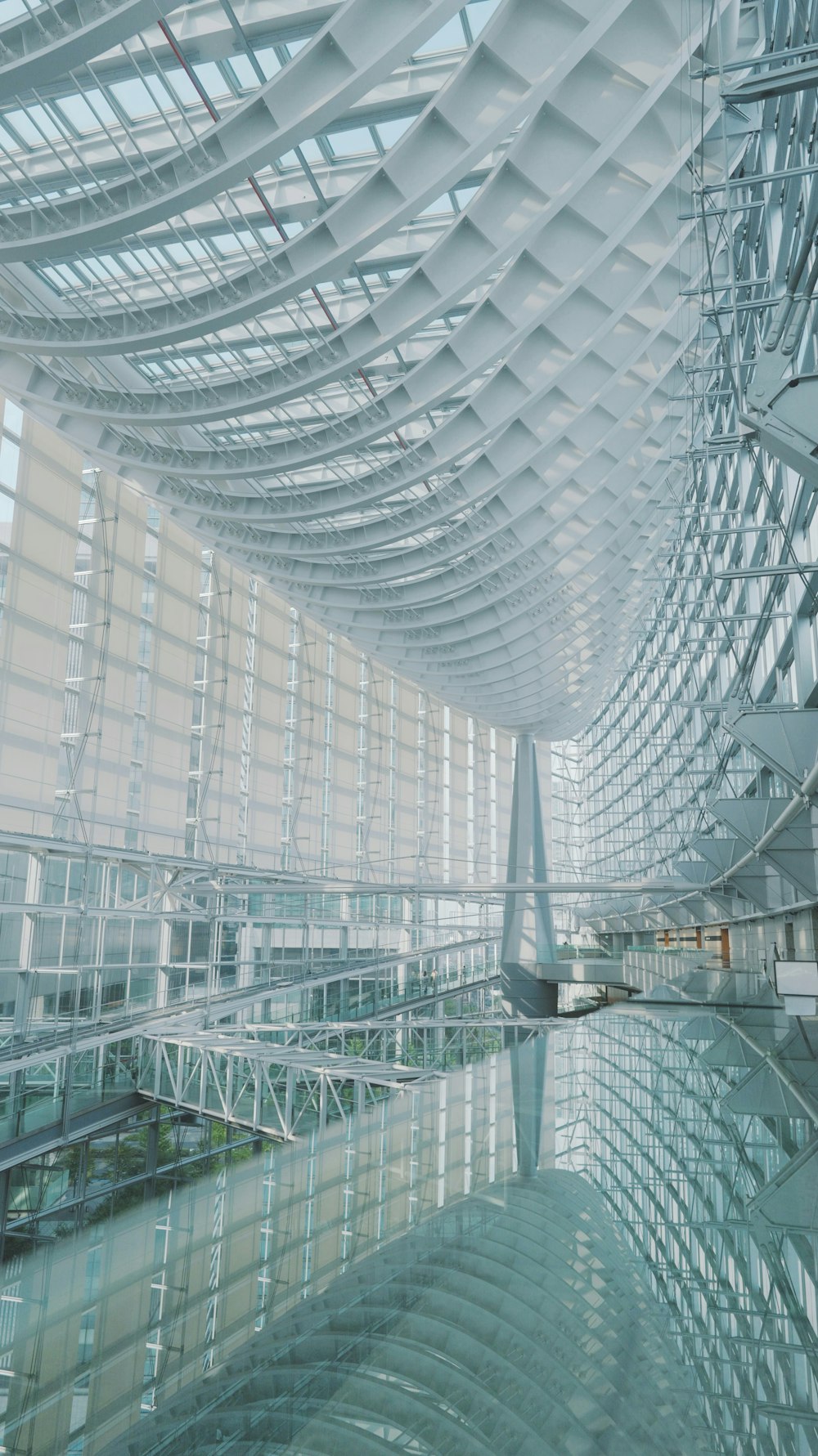 a very large building with a very long ceiling