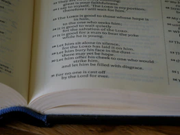 An open Bible with soft light shining on the pages, symbolizing hope and guidance.