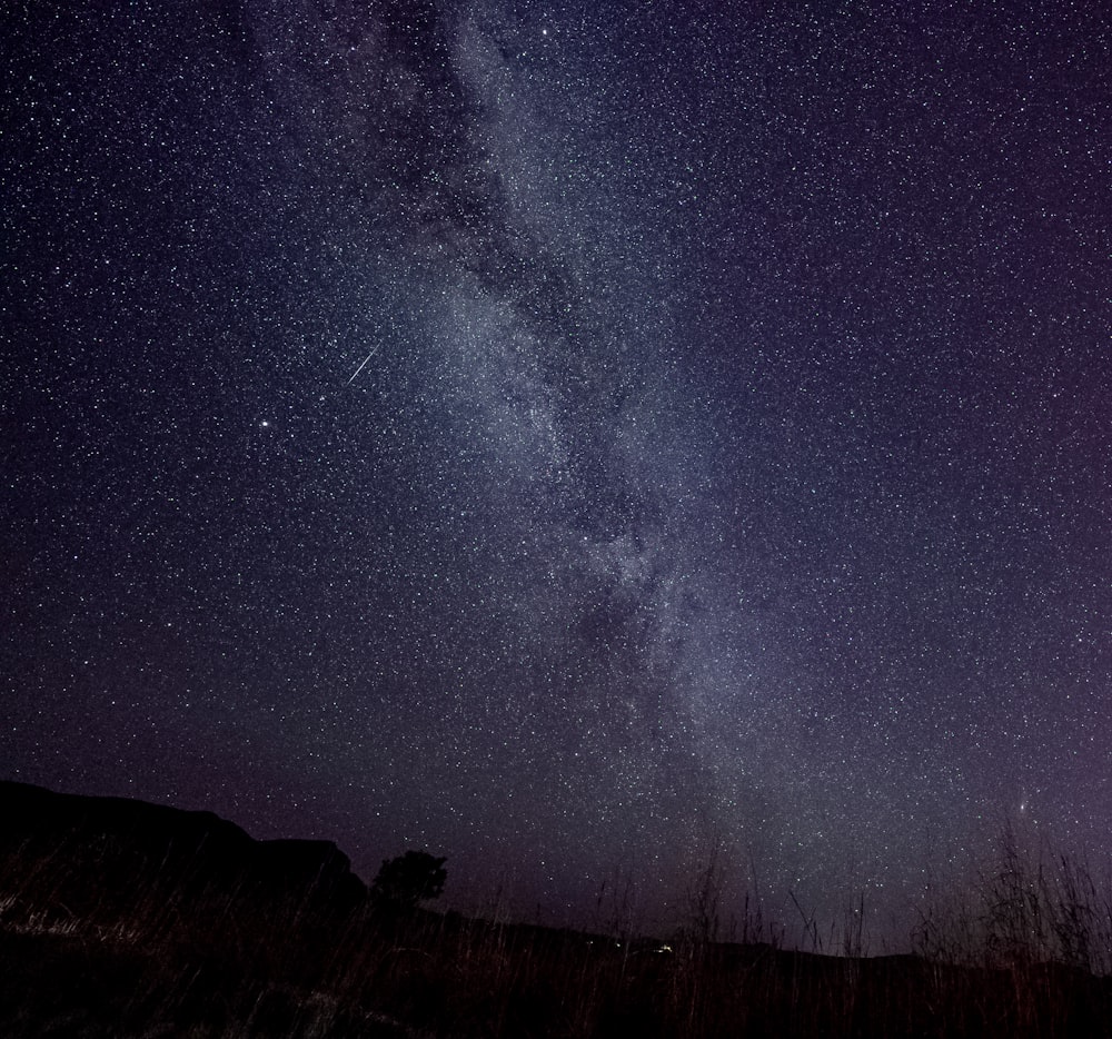 the night sky with stars and the milky