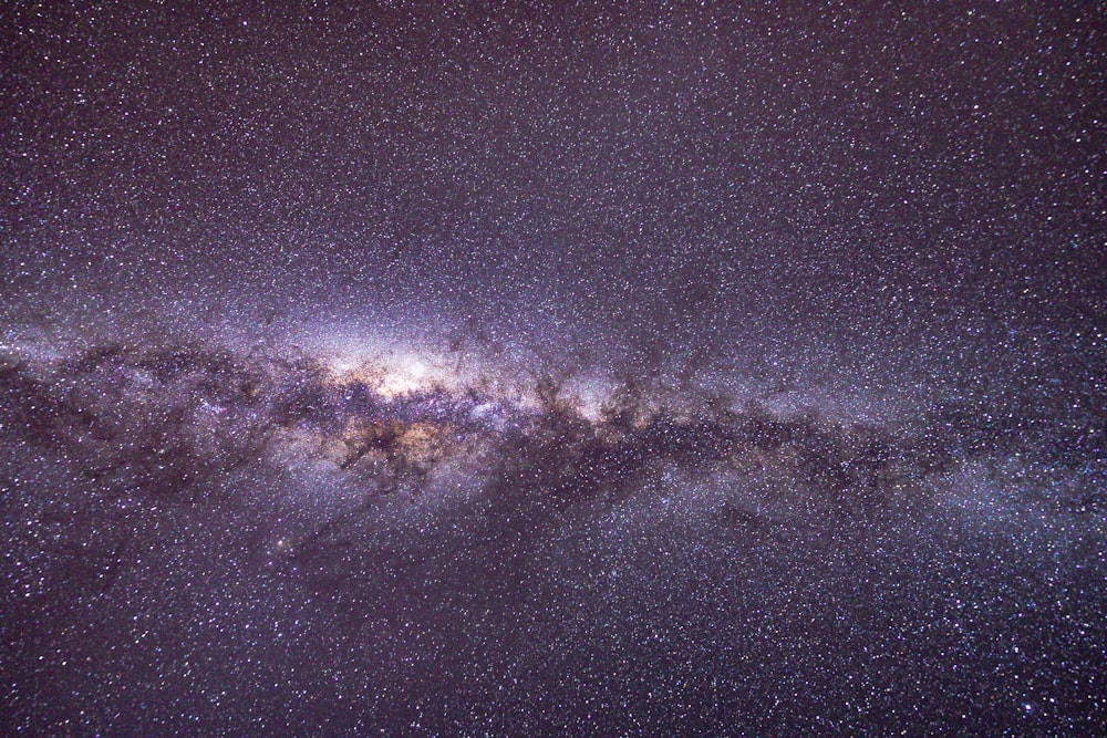 a long exposure shot of the night sky